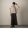 【WEB限定】異素材切替えドロストギャザープルオーバー≪洗濯機で洗える≫