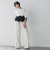 ボリュームフリルヘムドッキングクロップドTシャツ≪手洗い可能≫