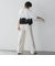 ボリュームフリルヘムドッキングクロップドTシャツ≪手洗い可能≫
