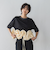 ボリュームフリルヘムドッキングクロップドTシャツ≪手洗い可能≫