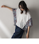 ペイズリー柄ドッキングポンチョTシャツ≪洗濯機で洗える≫