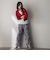 ペイズリー柄イージーワイドパンツ≪洗濯機で洗える≫