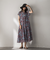 ペイズリー柄スキッパーフレンチワンピース≪洗濯機で洗える≫