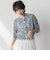 ループカスリヤーン透かし編みカーディガン≪手洗い可能≫