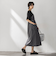 【WEB限定 / 新色追加】異素材ドッキングドロストワンピース≪洗濯機で洗える≫