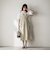 【WEB限定 / 新色追加】異素材ドッキングドロストワンピース≪洗濯機で洗える≫
