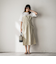 【WEB限定 / 新色追加】異素材ドッキングドロストワンピース≪洗濯機で洗える≫