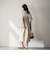 【WEB限定 / 新色追加】異素材ドッキングドロストワンピース≪洗濯機で洗える≫