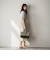 【WEB限定 / 新色追加】異素材ドッキングドロストワンピース≪洗濯機で洗える≫