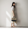 【WEB限定 / 新色追加】異素材ドッキングドロストワンピース≪洗濯機で洗える≫