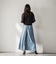 バイオシルクデニムフレアパンツ≪洗濯機で洗える≫