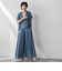 バイオシルクデニムフレアパンツ≪洗濯機で洗える≫