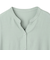 【WEB限定】バンドカラーリネンライクシャツ≪洗濯機で洗える≫