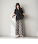 【WEB限定】オリエンタル柄クリスタルプリーツパンツ≪手洗い可能≫