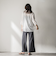 【WEB限定】バンドカラー楊柳7分袖シャツ≪洗濯機で洗える≫