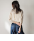 【WEB限定】バンドカラー楊柳7分袖シャツ≪洗濯機で洗える≫