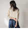 【WEB限定】バンドカラー楊柳7分袖シャツ≪洗濯機で洗える≫