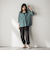 【WEB限定】バンドカラー楊柳7分袖シャツ≪洗濯機で洗える≫