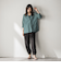 【WEB限定】バンドカラー楊柳7分袖シャツ≪洗濯機で洗える≫