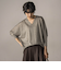 LEVITAシアーVネックドルマンニットプルオーバー≪手洗い可能≫