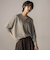 LEVITAシアーVネックドルマンニットプルオーバー≪手洗い可能≫