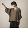 タックワイドスリーブVネックドルマンブラウス≪手洗い可能≫