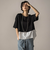 【WEB限定】シャツレイヤード風プルオーバー≪手洗い可能≫
