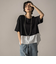 【WEB限定】シャツレイヤード風プルオーバー≪手洗い可能≫