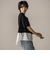 【WEB限定】シャツレイヤード風プルオーバー≪手洗い可能≫