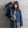 【WEB限定】デニムクロップドジャケット≪洗濯機で洗える≫