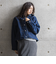 【WEB限定】デニムクロップドジャケット≪洗濯機で洗える≫
