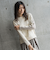 【WEB限定】裏毛×ニット前後ドッキングプルオーバー≪手洗い可能≫