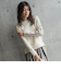 【WEB限定】裏毛×ニット前後ドッキングプルオーバー≪手洗い可能≫