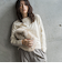 【WEB限定】裏毛×ニット前後ドッキングプルオーバー≪手洗い可能≫