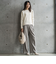 【WEB限定】裏毛×ニット前後ドッキングプルオーバー≪手洗い可能≫