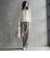 【WEB限定】裏毛×ニット前後ドッキングプルオーバー≪手洗い可能≫