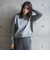 【WEB限定】裏毛×ニット前後ドッキングプルオーバー≪手洗い可能≫