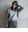 【WEB限定】裏毛×ニット前後ドッキングプルオーバー≪手洗い可能≫