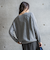 【WEB限定】裏毛×ニット前後ドッキングプルオーバー≪手洗い可能≫