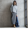 【WEB限定】裏毛×ニット前後ドッキングプルオーバー≪手洗い可能≫
