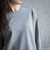 【WEB限定】裏毛×ニット前後ドッキングプルオーバー≪手洗い可能≫