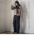 【WEB限定】裏毛×ニット前後ドッキングプルオーバー≪手洗い可能≫