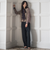 【WEB限定】裏毛×ニット前後ドッキングプルオーバー≪手洗い可能≫