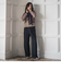 【WEB限定】裏毛×ニット前後ドッキングプルオーバー≪手洗い可能≫