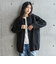 ダンボール×キルティングロングノーカラーブルゾン