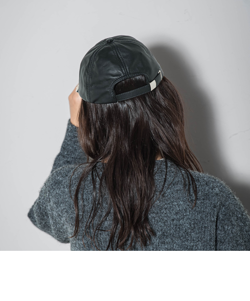 LIBEIRO ベースボールキャップ　GRAY レザーベースボールキャップ｜メイソングレイの通販｜&mall