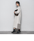 【WEB限定】スウェード×リブモックネックワンピース≪手洗い可能≫