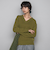 【ふわもち】Vネックニット≪洗濯機で洗える≫