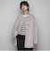 ライトジャージメルトンノーカラーミドルコート