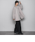 ライトジャージメルトンノーカラーミドルコート